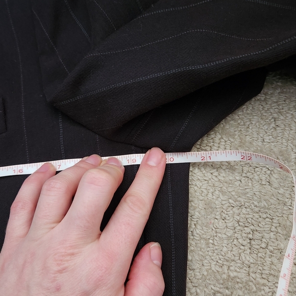 NWT Lauren Ralph Lauren Wool Pinstripe Brown Buttoned Blazer 14P $250 - Picture 15 of 16